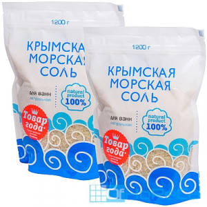 Соль для ванн КРЫМСКАЯ 1200г НАТУРАЛЬНАЯ 1/9